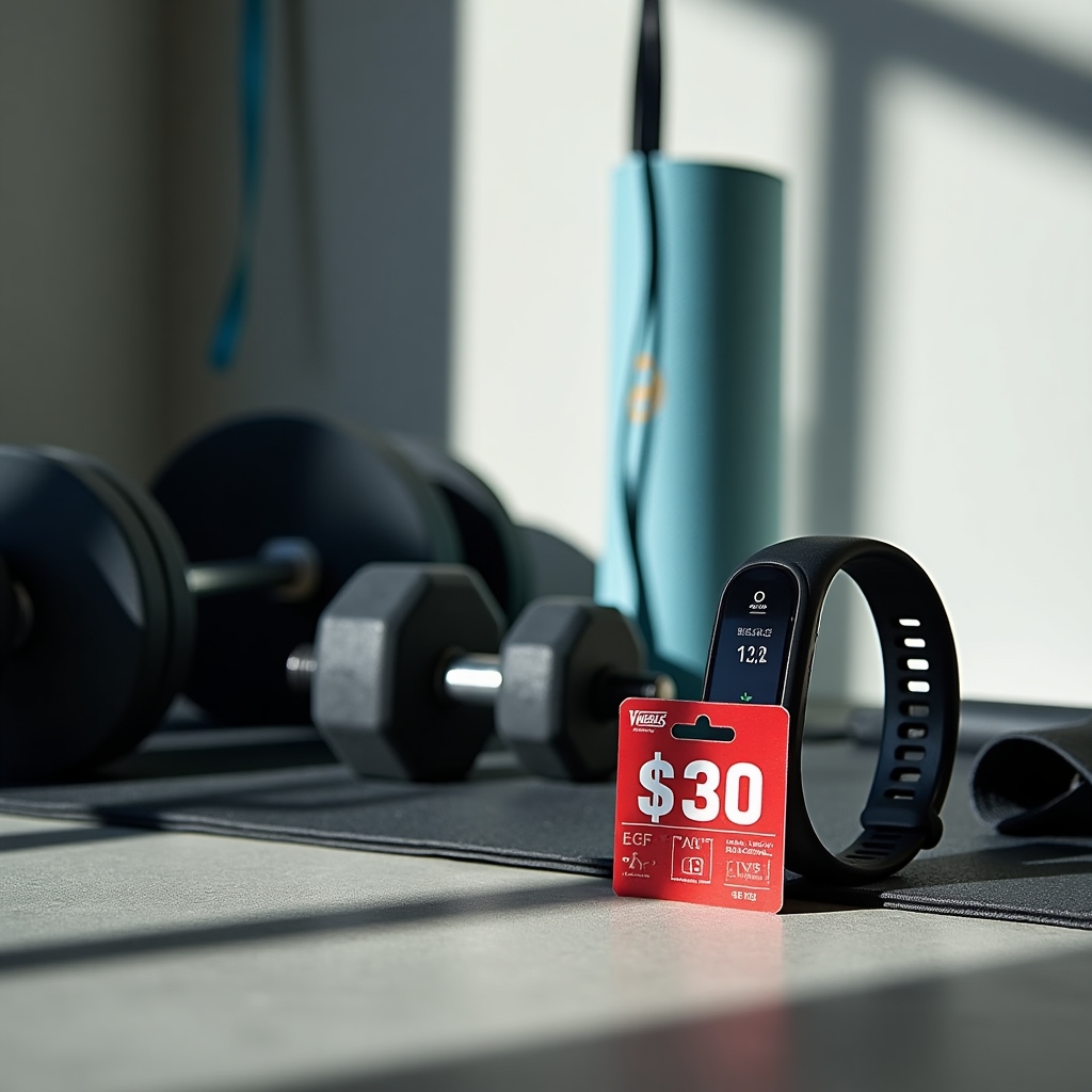 Premium fitness equipment purchased with gift cards